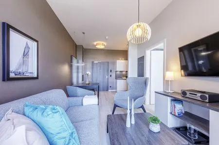 Ferienwohnung Ostseestern Ostseebad Wustrow ZweiWasser Alte Seefahrtschule Wohnzimmer  Ostseestern