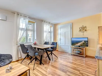 Wohnzimmer Villa Bellevue, Whg. 08