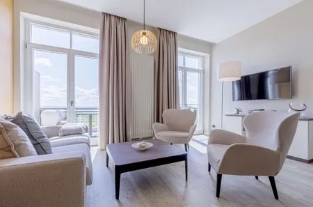 Ferienwohnung Ostseefeeling Ostseebad Wustrow ZweiWasser Alte Seefahrtschule Wohnzimmer  Ostseefeeling