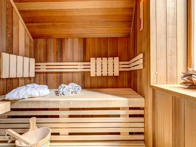 Sauna Reethus 54° Loddin mit Sauna und Kamin