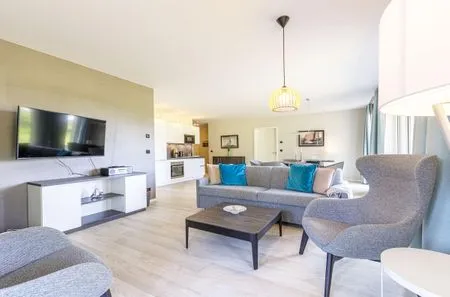 Ferienwohnung Strandflair Ostseebad Wustrow ZweiWasser Alte Seefahrtschule Gemütlicher Wohnbereich  Strandflair