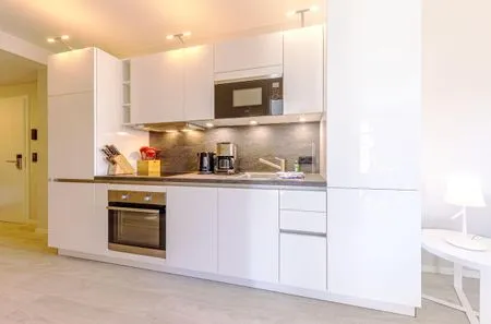 Ferienwohnung Große Strandperle Ostseebad Wustrow ZweiWasser Alte Seefahrtschule Küche  Große Strandperle