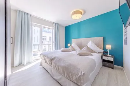 Ferienwohnung Große Strandperle Ostseebad Wustrow ZweiWasser Alte Seefahrtschule Schlafzimmer  Große Strandperle