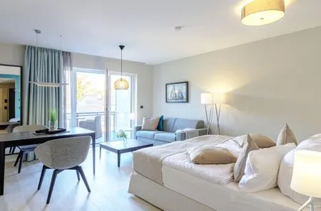 Ferienwohnung Kleine Strandperle Ostseebad Wustrow ZweiWasser Alte Seefahrtschule Schlafbereich  Kleine Strandperle