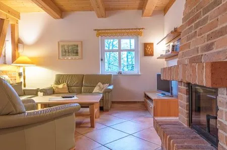 Ferienhaus Havelquelle Blick in das Wohnzimmer  Havelquelle