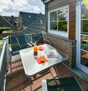 Balkon Haus Dünenrose Ferienwohnung Inselnest