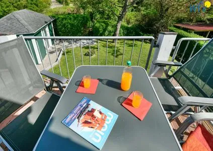 Balkon Haus Dünenrose Ferienwohnung Inselnest