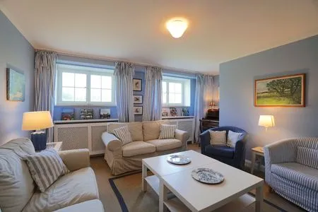 Wohnzimmer Ferienwohnung Country Garden - Ein gemütliches Refugium für die Familie im Naturpark Schlei
