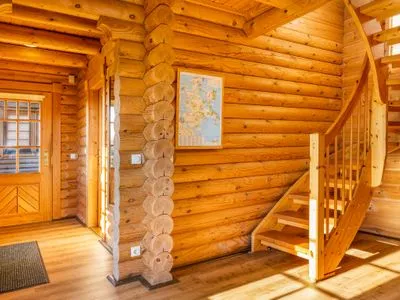 Wohnzimmer Blockhaus Admiral Nelson - 1.  Reihe Meerblick