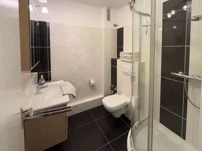 Badezimmer der Ferienwohnung Anneliese in Wittdün auf Amrum Haus Nordenlicht Ferienwohnung "Kiek-an"