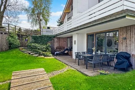 Garten Traumhaftes Ferienhaus für bis zu 6. Personen mit Blick und Zugang zur Schlei