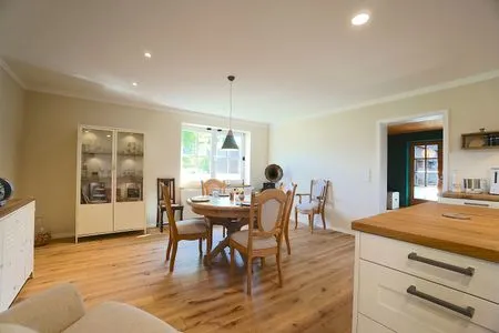 Küche / Küchenzeile Ferienwohnung Hygge für zwei Personen im Naturpark Hüttener Berge in Ostseenähe