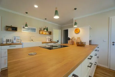 Küche / Küchenzeile Ferienwohnung Hygge für zwei Personen im Naturpark Hüttener Berge in Ostseenähe