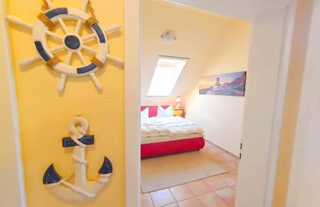 Schlafzimmer mit Doppelbett Residenz am Strand Wohnung 2-39