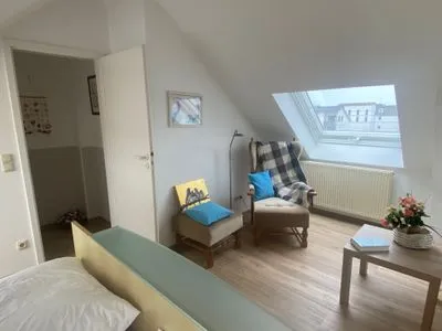 Schlafzimmer mit Leseecke Residenz am Strand Ostseerauschen - Wohnung 5-72