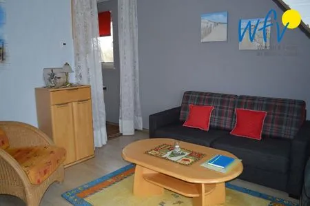 Wohnzimmer Haus Janine Ferienwohnung Dünenblick