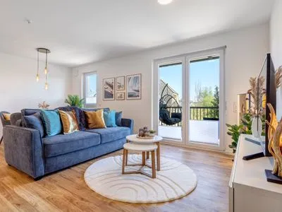 Wohnzimmer Bernsteinquartier, Mister Bernstein, Whg. 01.08