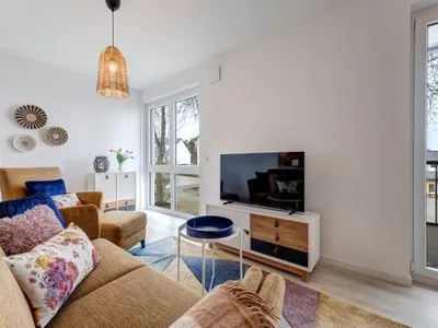 Wohnzimmer Bernsteinquartier, Whg. 02.25