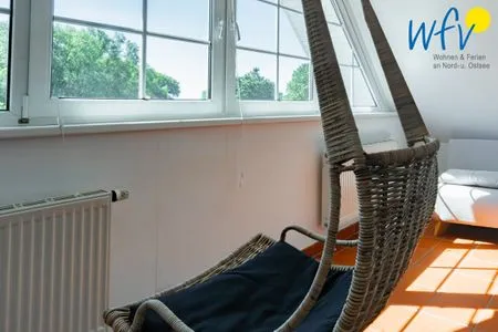 Schlafzimmer Ferienhaus am Gutspark Dranske Ferienwohnung Seegras