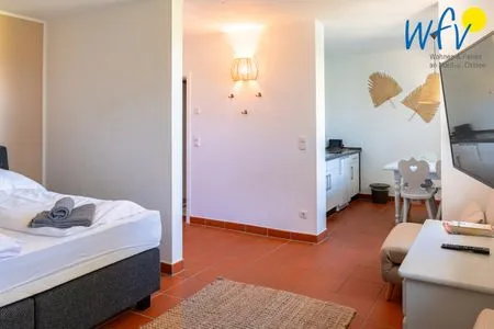 Schlafzimmer Ferienhaus am Gutspark Dranske Ferienwohnung Sonnenkuss