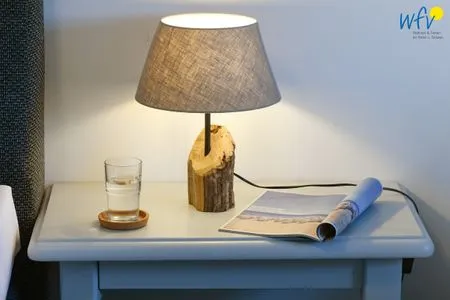 Schlafzimmer Ferienhaus am Gutspark Dranske Ferienwohnung Sonnenaufgang