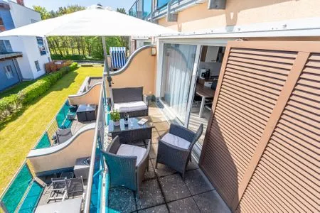 Balkon Kurpark Carré 28 Dünenrose