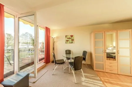Ferienwohnung Seeadler - Waren (Müritz) - Wohnzimmer mit herrlicher Aussicht  Seeadler