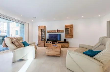 Ferienwohnung Pusteblume in Malchow Sitzecke mit TV  Pusteblume