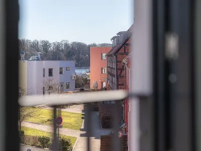 Blick auf Sehenswürdigkeit  HafenApartment