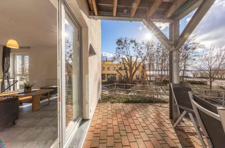 Ferienwohnung Siegel Waren (Müritz) - Terrasse bit Blick auf den See  Siegel