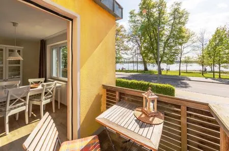 Ferienwohnung Kietz-Flair Waren (Müritz) - Balkon mit Seeblick  Kietz-Flair