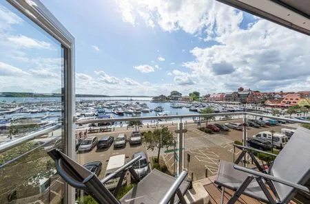 Ferienwohnung MüritzAusblick Waren (Müritz) - Blick über den Hafen zur Binnenmüritz  MüritzAusblick
