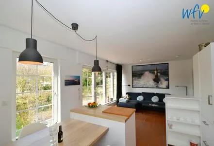 Wohnzimmer Haus Inselparadies Ferienwohnung Falshöft