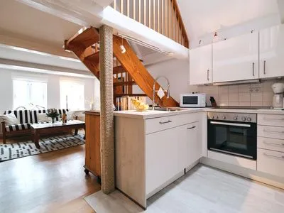 Küche / Küchenzeile Ferienwohnung Hafenblick