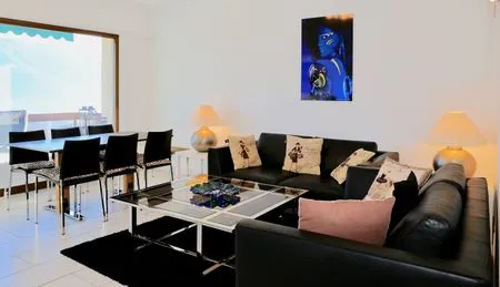 Wohnzimmer Ferienwohnung D28