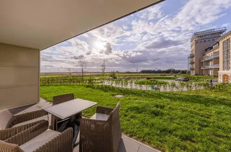 Ferienwohnung Dünenkieker Ostseebad Wustrow - ZweiWasser Alte Seefahrtschule Terrasse  Dünenkieker