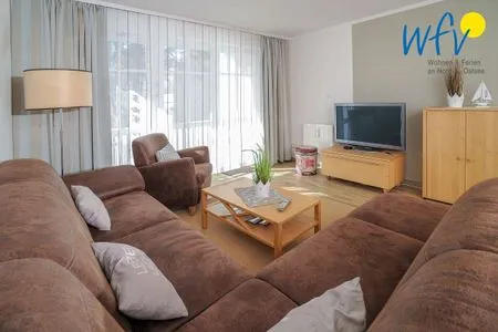 Wohnzimmer Villa Malte Ferienwohnung Herzmuschel