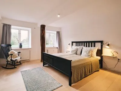 Schlafzimmer mit Doppelbett (160x200cm) Ferienhaus Reethus Koppelkiek