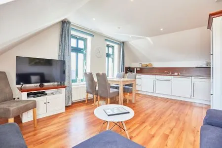 Wohnzimmer Villa Wilhelmine - Ferienwohnung Klein-Wiebke