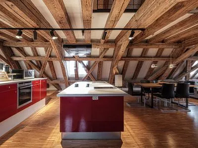 Küche / Küchenzeile Ferienwohnung Loft am Schlossplatz
