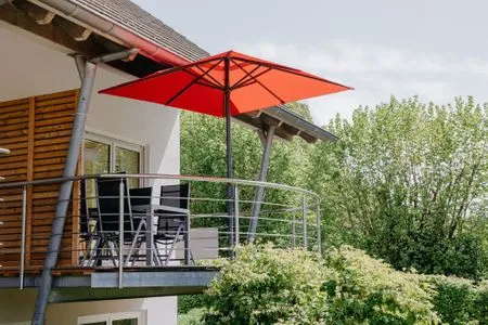 Balkon Ferienhaus Emil am Wald