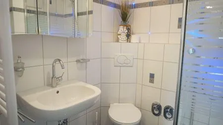 Badezimmer Ferienwohnung Am Roten Turm