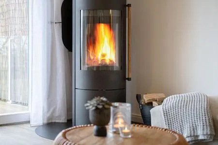 Gemütlicher Ofen mit Blick auf die Flensburger Förde Westscheune am Mühlendamm