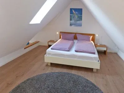Schlafzimmer in der Ferienwohnung Bi a Maln in Nebel auf Amrum Haus Nordlicht Ferienwohnung *Bi a Maln*