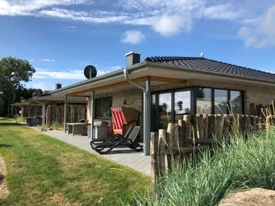 Terrasse Wellnes Bungalow Sanddüne