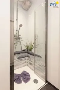 Badezimmer Juist Zauber - Haus 3 Ferienwohnung Hildegard