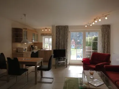 Wohnzimmer Hus op de Wurth Ferienwohnung 9