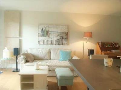 Wohnzimmer Hus op de Wurth Ferienwohnung Deichblick