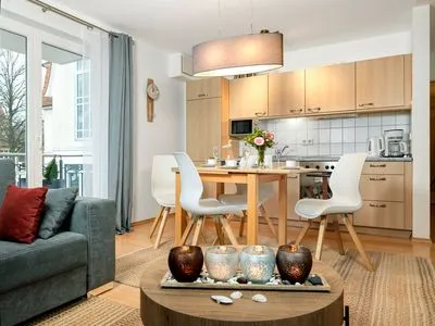 Living room Ostsee Residenz Meeresblick Strandmuschel