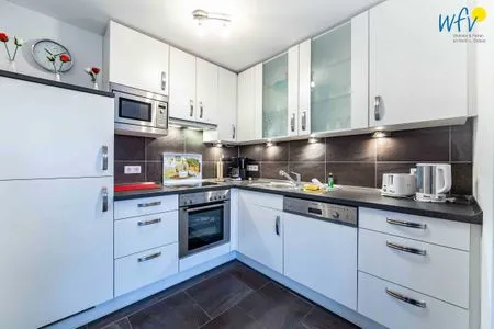 Küche / Küchenzeile Haus Dünenrose Ferienwohnung Arielle